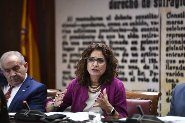 La ministra de Hacienda, María Jesús Montero, comparece en el Senado