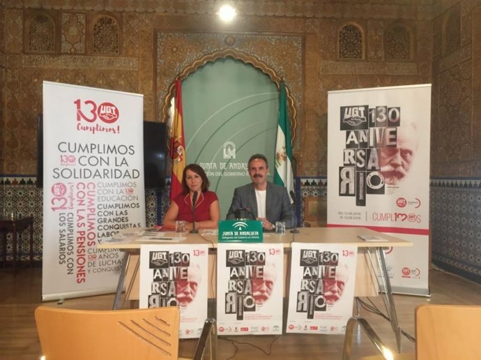Carmen Vidal (UGT) y Alfredo Valdivia
