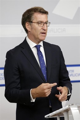 Feijóo, en rueda de prensa tras el Consello