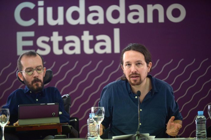 Pablo Iglesias y Pablo Echenique en el Consejo Ciudadano Estatal de Podemos