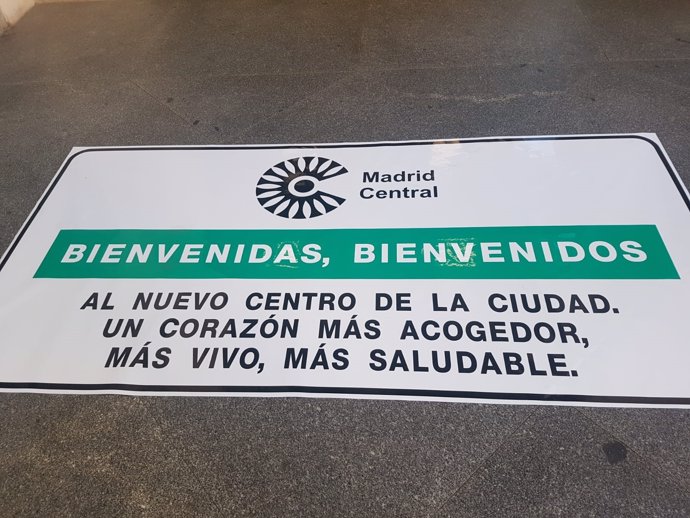 Cartel sobre el proyecto de Madrid Central