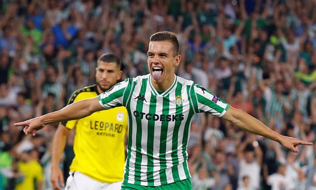 Giovani Lo Celso celebra un gol con el Betis