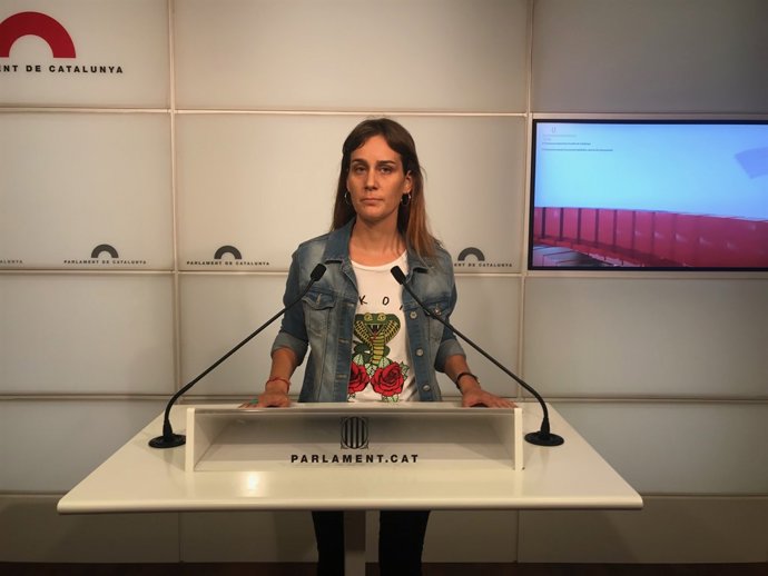 La presidenta de CatECP en el Parlament, Jèssica Albiach