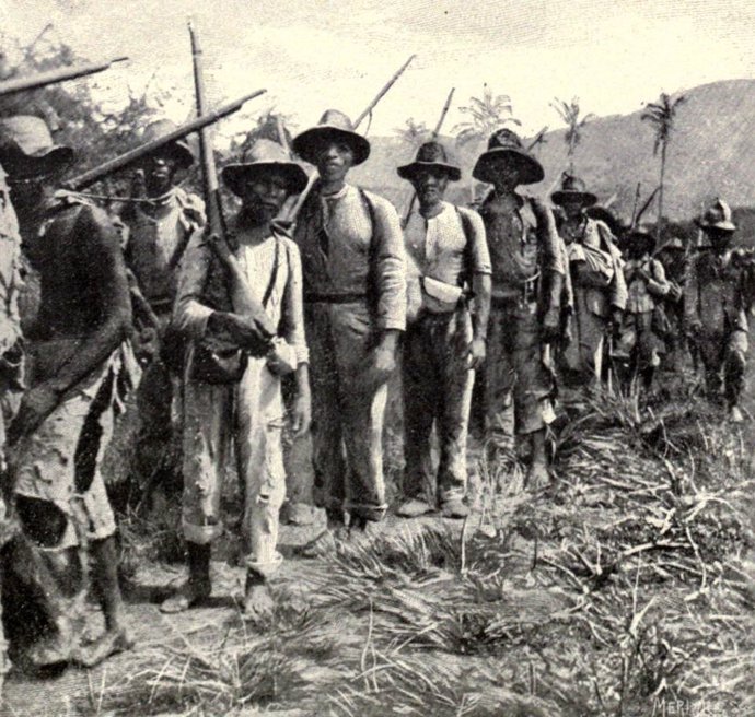 Soldados cubanos en 1898