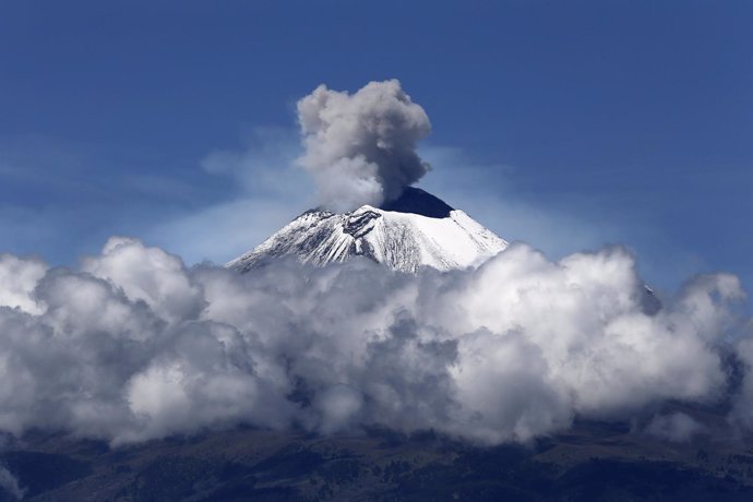El volcán Popocatépetl en México