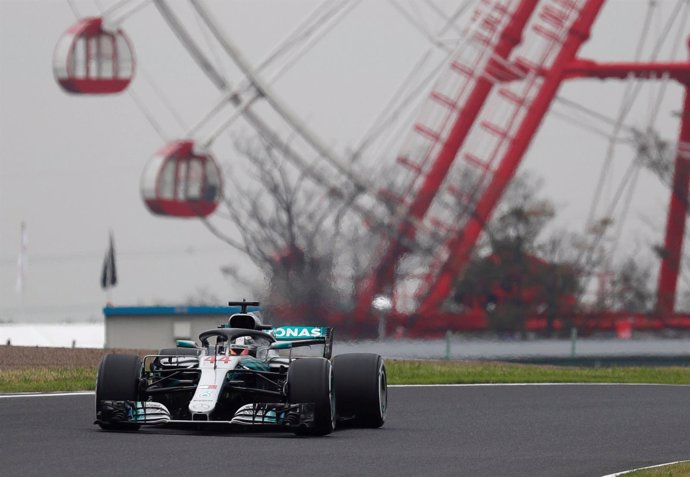 Lewis Hamilton (Mercedes) en Suzuka (Japón)