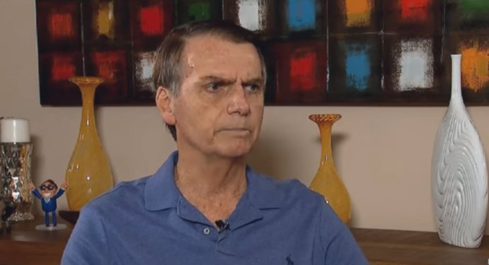 Jair Bolsonaro concede una entrevista a TV Record antes de las elecciones