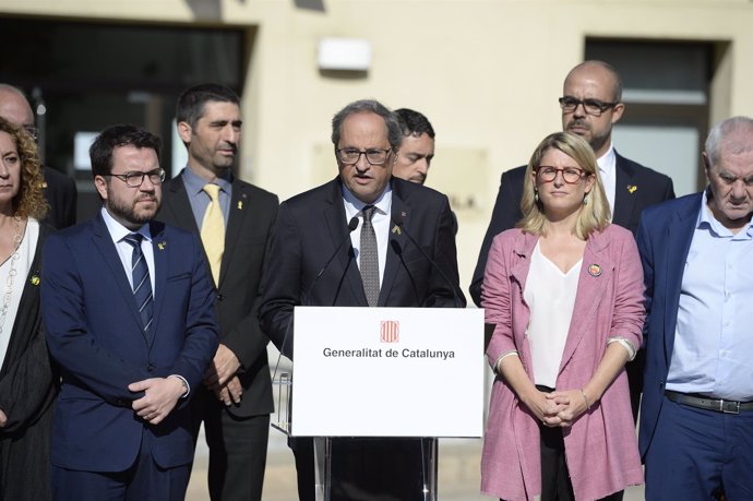 Declaración institucional del presidente de la Generalitat, Quim Torra, en el ex