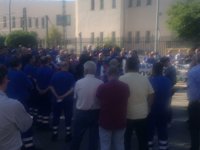 Multitudinaria concentración en los talleres de Metro en honor al trabajador fallecido por exposición a amianto