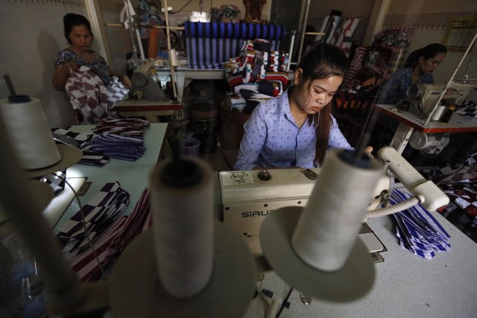 Fábrica textil en Camboya
