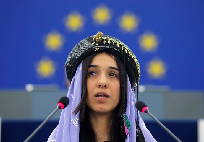 Nadia Murad recibe el premio Sajarov en el Parlamento Europeo