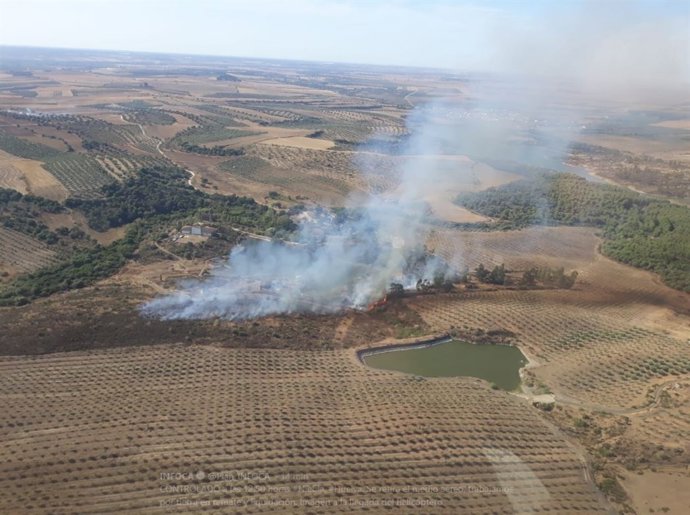 Incendio en el paraje Pueblo de Dios de Niebla