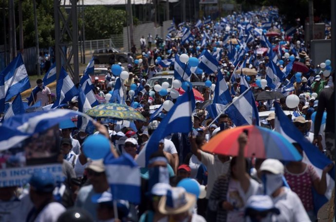 Manifestació contra el Govern nicaragüenc el 16 de setembre 