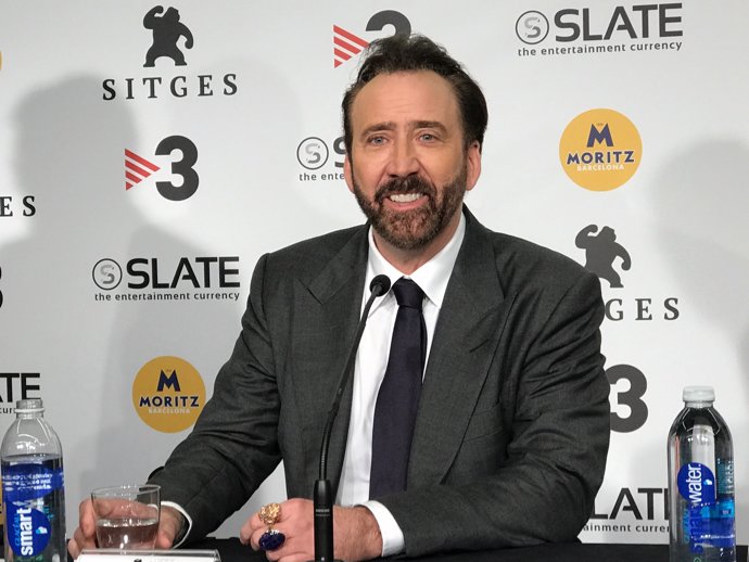 Roda de premsa de Nicolas Cage al festival de Sitges