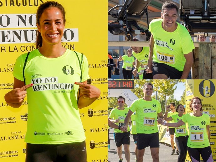 Pedro Sánchez y Begoña Villacís, así corrieron por las mujeres y por sus hijas