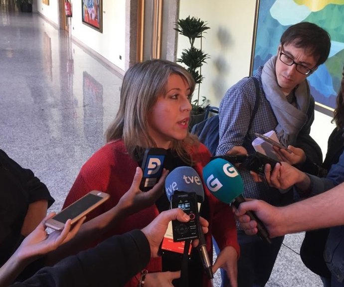 La secretaria xeral de Podemos Galicia, Carmen Santos