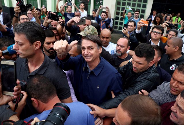Jair Bolsonaro, far-right lawmaker and presidential candidate of the Social Libe
