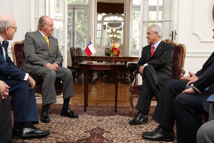 Sebastián Piñera,se reune con el Rey Juan Carlos en su toma de posesión en marzo