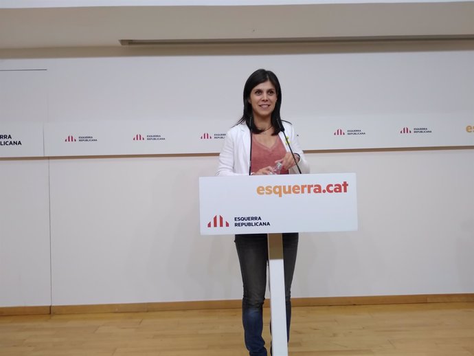 La portavoz de ERC, Marta Vilalta, en rueda de prensa