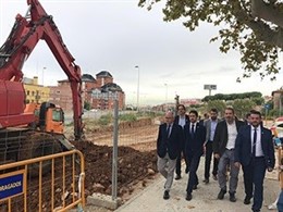 El conseller Damià Calvet visita les obres a la C-31