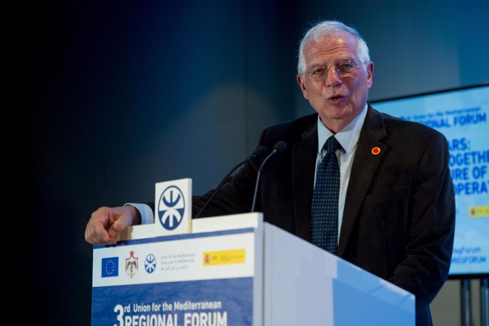 Josep Borrell y Federica Mogherini en el III Foro Regional de la UpM 