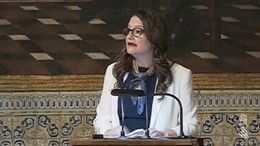 Mónica Oltra en el acto del 9 d'Octubre