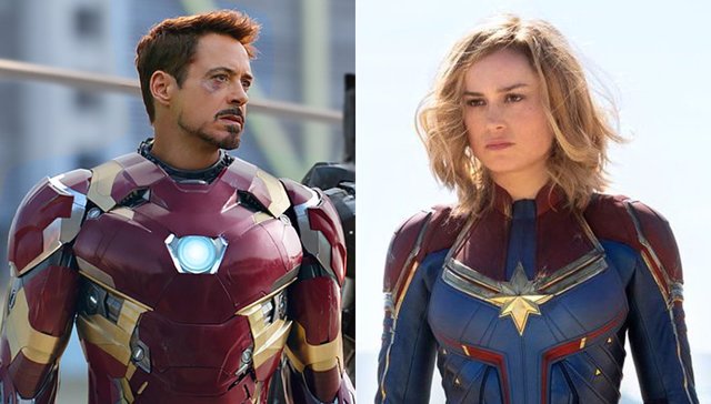 Iron Man y Capitana Marvel