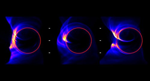 Simulaciones de la sombra del horizonte de sucesos de  un agujero negro