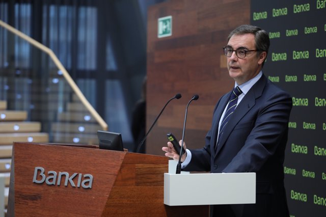 El consejero delegado de Bankia, José Sevilla, presenta en Madrid los resultados