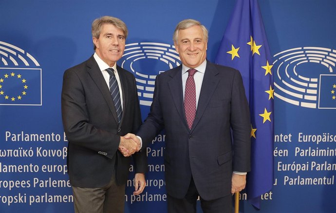 El presidente de la Comunidad de Madrid, Ángel Garrido con Tajani