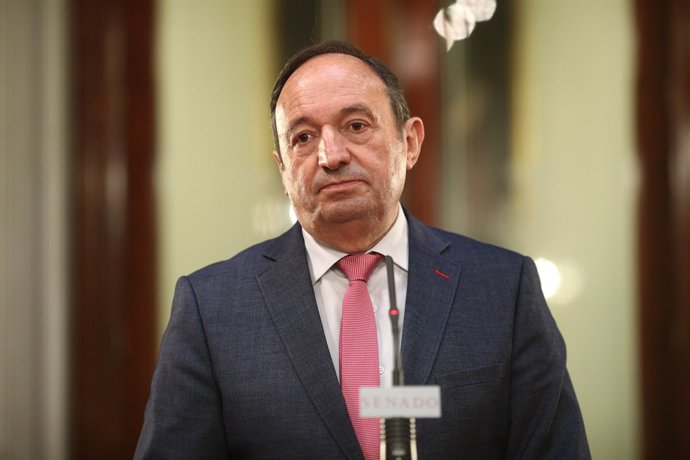 Roda de premsa de Pedro Sanz, vicepresident primer del Senat