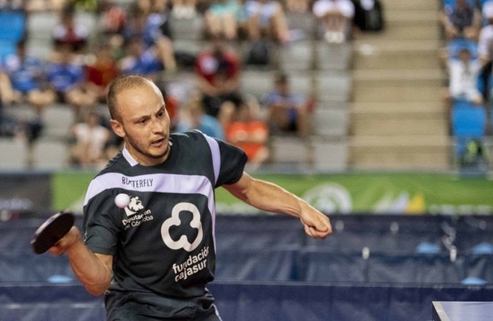 Carlos Machado, jugador del Club Priego de Tenis de Mesa