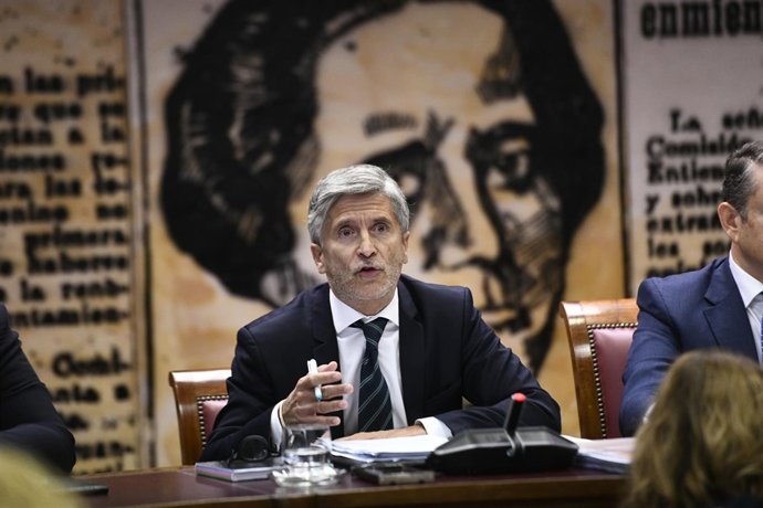 El ministro del Interior, Fernando Grande-Marlaska, comparece en el Senado