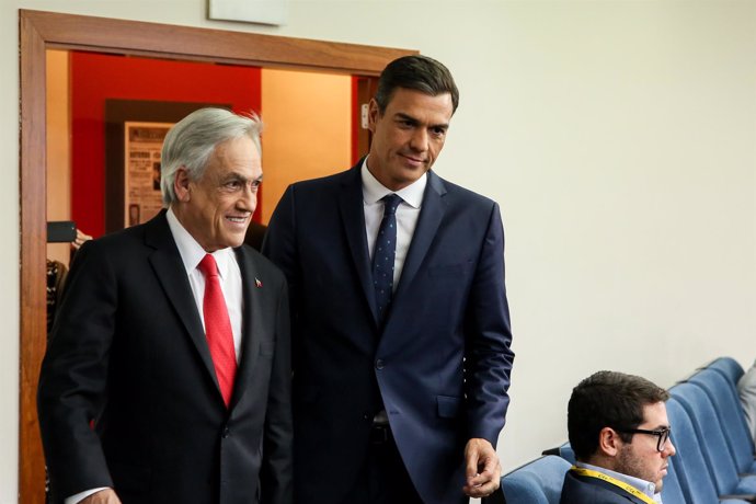 Pedro Sánchez se reúne con el presidente de Chile, Sebastián Piñera