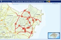 Reabiertas varias carreteras cortadas al tráfico debido a las inundaciones en el Llevant de Mallorca