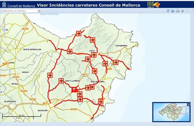Carreteras cortadas