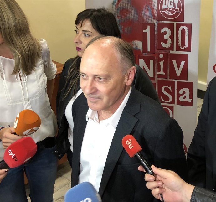 El secretario regional de UGT, Faustino Temprano, 10-10-18
