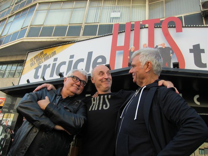 Los integrantes de Tricicle, Joan Gràcia, Paco Mir y Carles Sans       