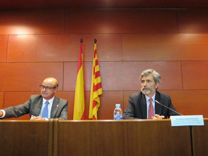 Jesús María Barrientos (TSJC) i Carlos Lesmes (TS, CGPJ)