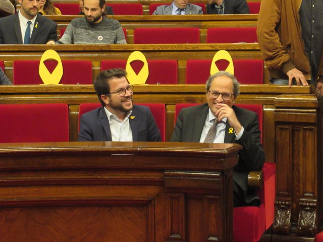 El vicepresidente Pere Aragonès en el Parlament