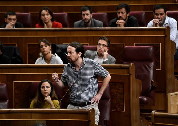 Pablo Iglesias en la sesión de control