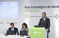 Aena cae en Bolsa tras presentar su plan estratégico, que fija un 'pay out' del 80%