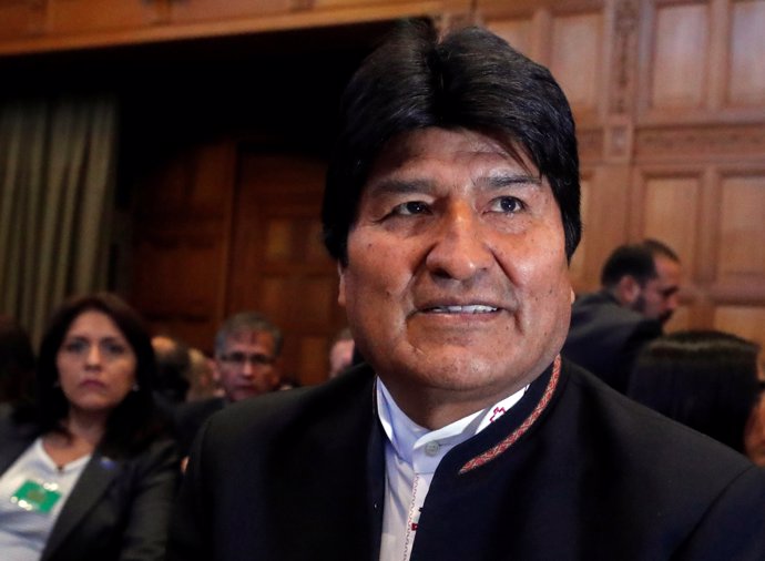 Evo Morales asiste a la lectura del fallo de la CIJ
