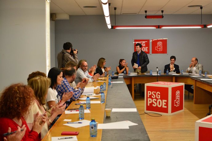 El líder del PSdeG, Gonzalo Caballero, en la Ejecutiva nacional