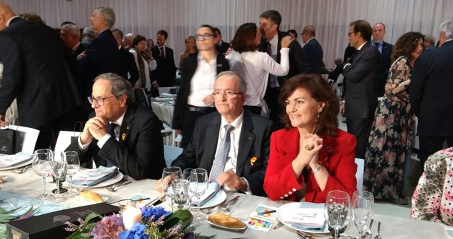 Pres. Quim Torra, Josep González (Pimec) Vicepta. Carmen Calvo: Premis Pimes