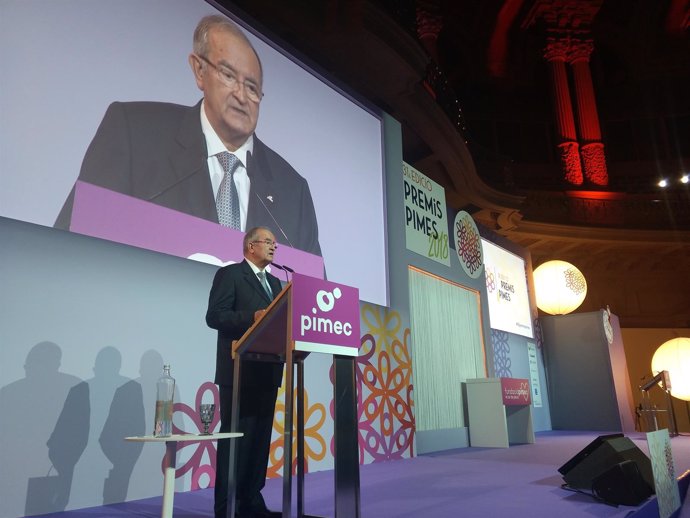 El presidente de Pimec, Josep González, en los Premios Pimes