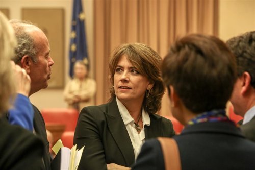 La ministra de Justicia, Dolores Delgado, comparece en la Comisión de Justicia d La ministra de Justicia, Dolores Delgado, comparece en la Comisión de Justicia d