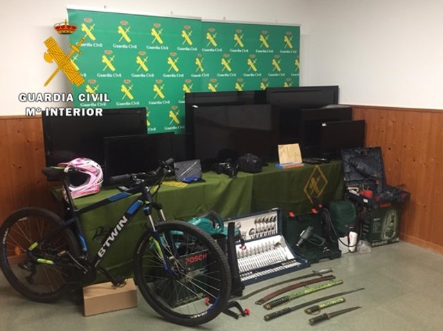 Efectos recuperados en la 'Operación Coronita'.