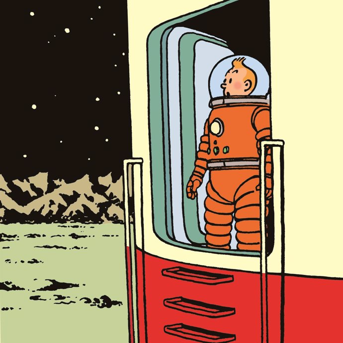  'Aterrizaje En La Luna' De Hergé