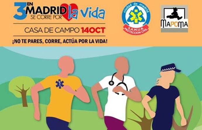 Cartel de la carrera 'En Madrid se corre por la vida'